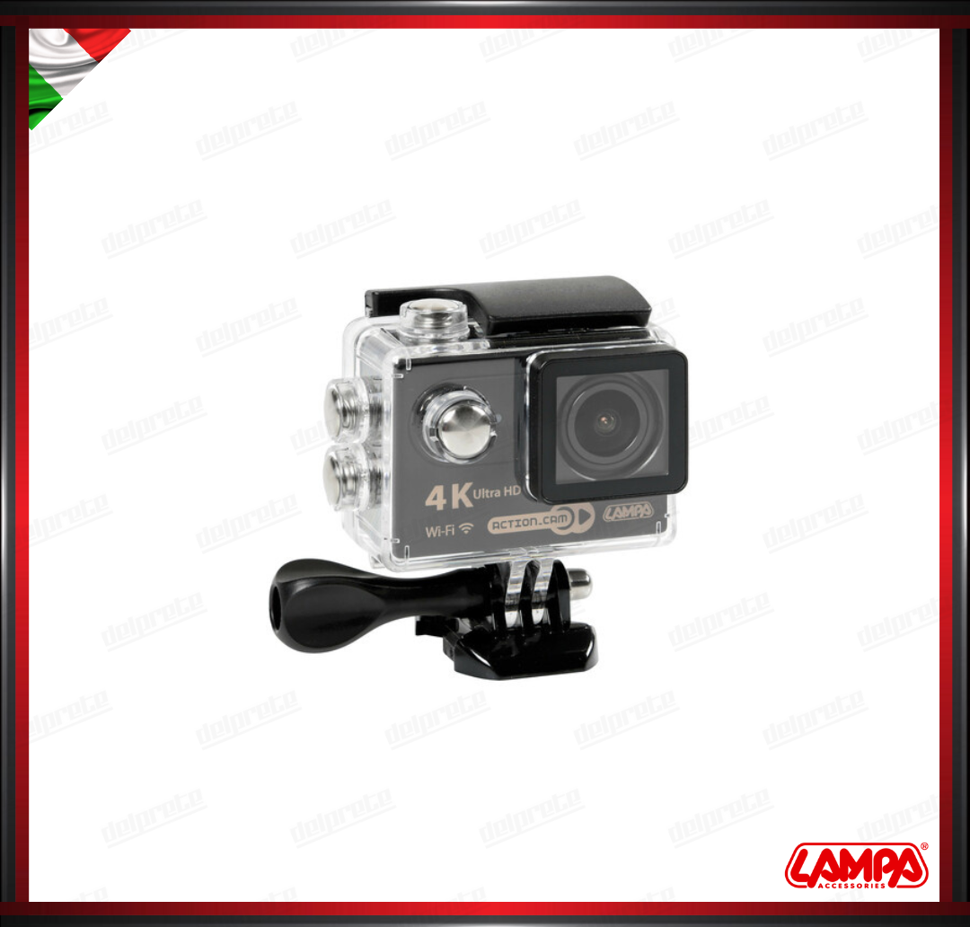 LAMPA ACTION CAM 3 4K ULTRA HD 25 FPS - 2,7K 30 FPS REALI CON TELECOMANDO E KIT ACCESSORI