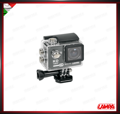 LAMPA ACTION CAM PLUS HD 1080 P KIT ACCESSORI TELECAMERA PER SPORT