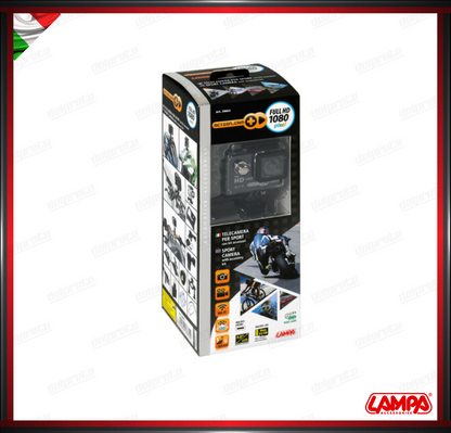 LAMPA ACTION CAM PLUS HD 1080 P KIT ACCESSORI TELECAMERA PER SPORT