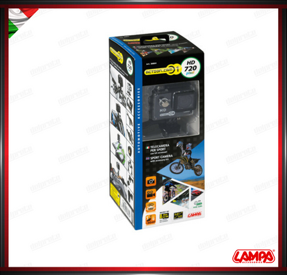 LAMPA ACTION CAM 1 HD 720 P + KIT ACCESSORI TELECAMERA PER SPORT