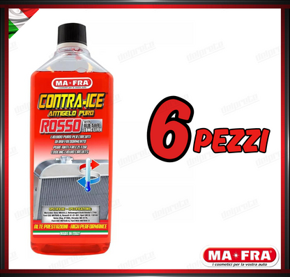 MAFRA - ANTIGELO PROTETTIVO ROSSO CONTRA ICE PURO LIQUIDO RADIATORI 1000 ML 1LT