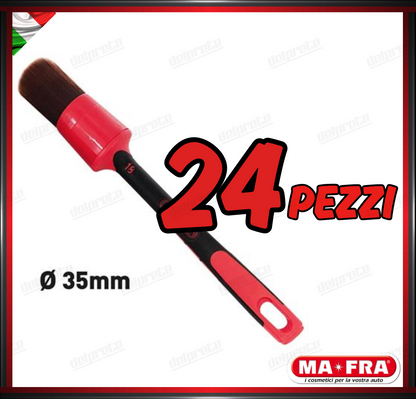 MAFRA - PENNELLO 35mm RED BRUSH CAR DETAILER PULIZIA INTERNO ESTERNO AUTO MOTO