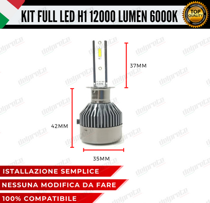 KIT FARI FULL LED ALFA ROMEO 147 MK2 ANABBAGLIANTI ABBAGLIANTI E LUCI POSIZIONE 12000 LUMEN