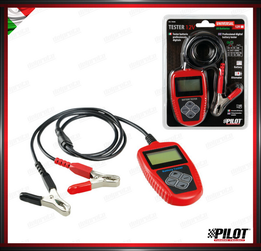 TESTER PROFESSIONALE PER BATTERIE UNIVERSALE PILOT STATO BATTERIA E ALTERNATORE