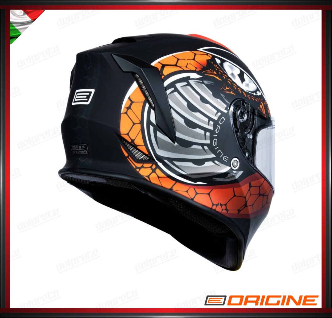 CASCO INTEGRALE - ORIGINE DINAMO FIGHTER FLUO RED BLACK MATT - ECE 2206