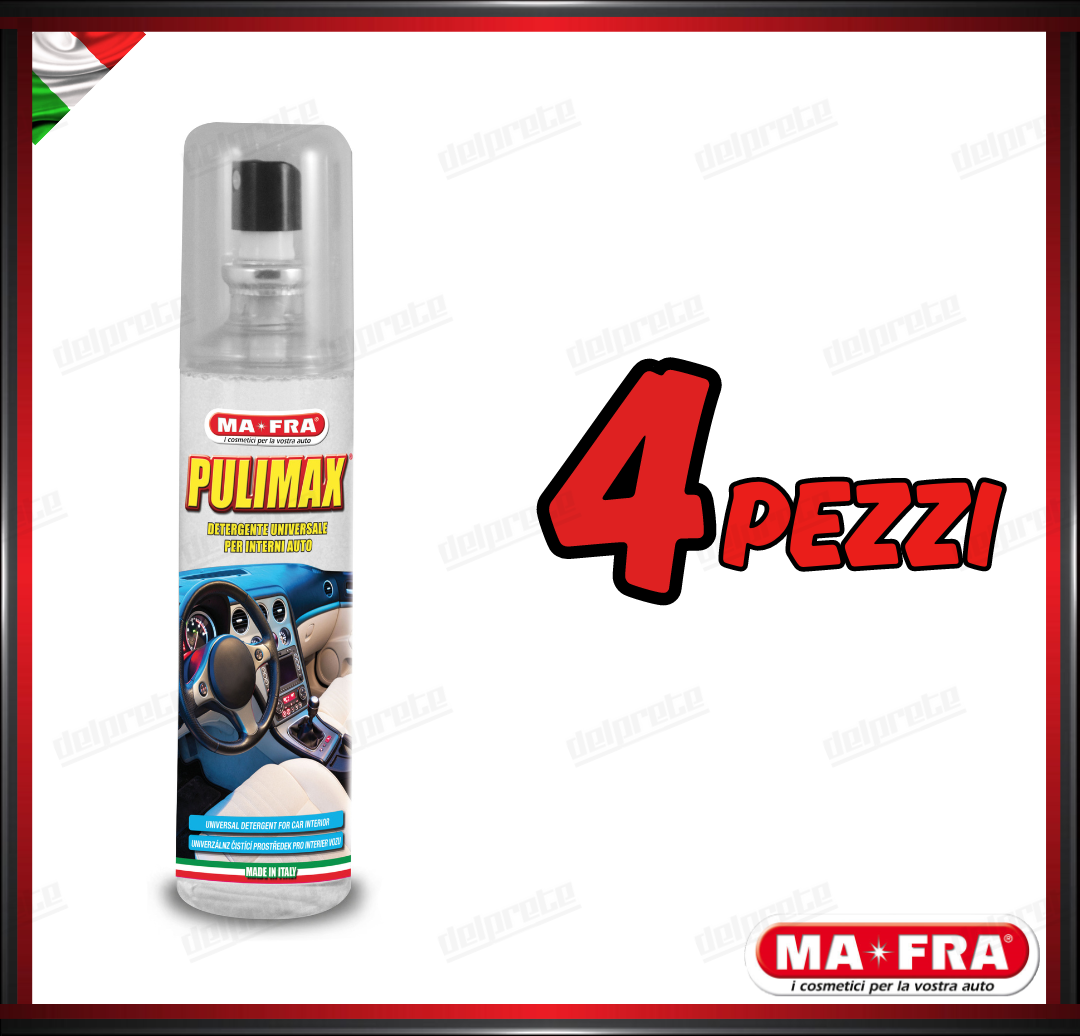 MAFRA - PULIMAX DETERGENTE INTERNI PULITORE UNIVERSALE TESSUTI PLASTICHE PELLE 150ML