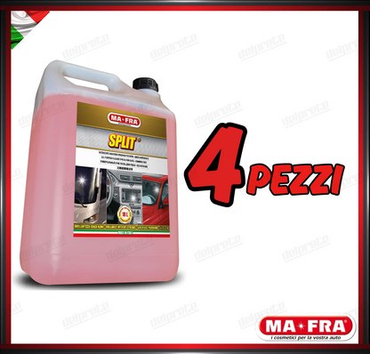 MAFRA - SPLIT DETERGENTE PER VETRI MULTIUSO SENZA AMONIACA AUTO & CASA 4500 ML