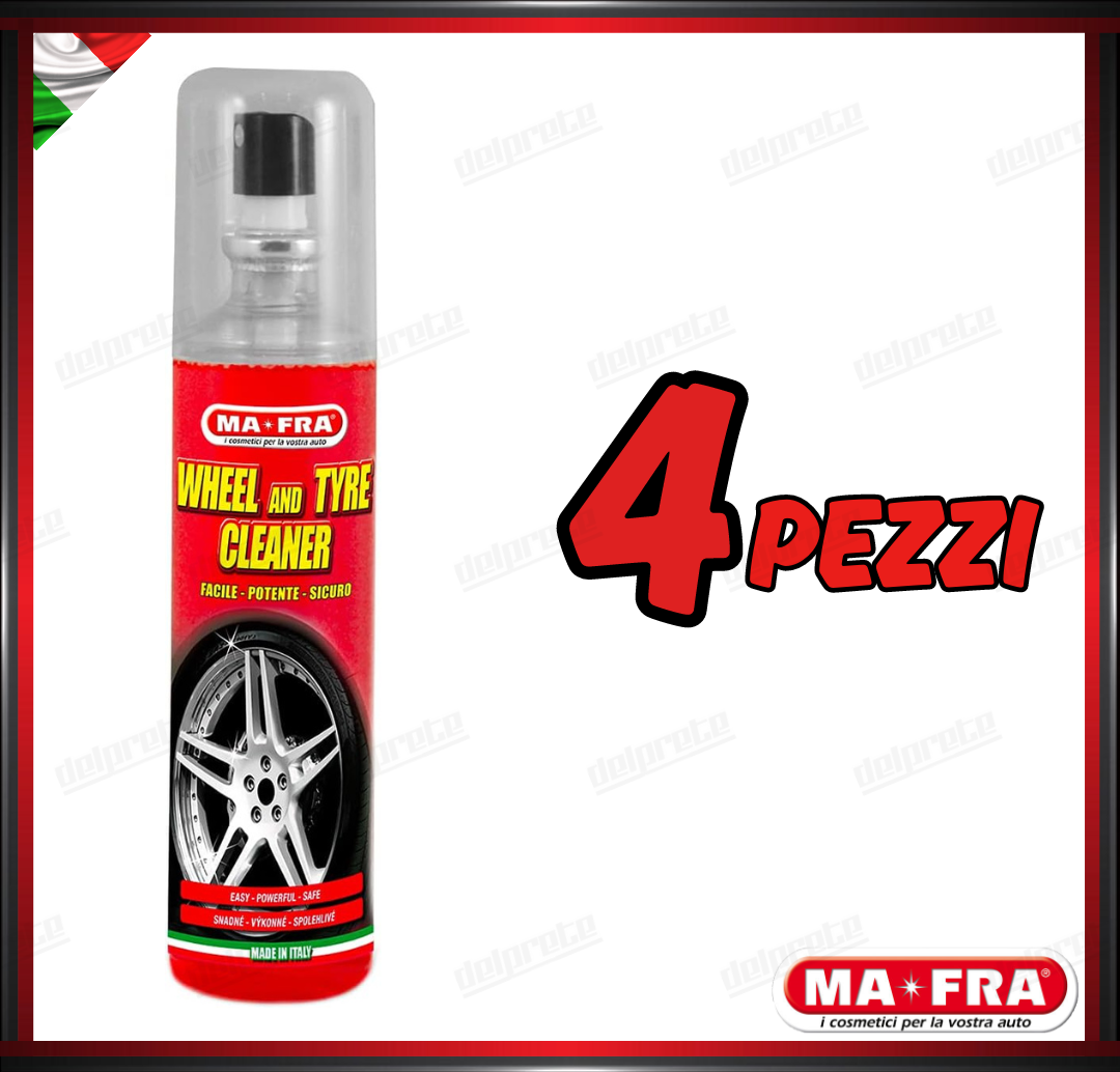 MAFRA - PULITORE CERCHI E GOMME CON SCHIUMA ATTIVA FACILE POTENTE SICURO 150ML