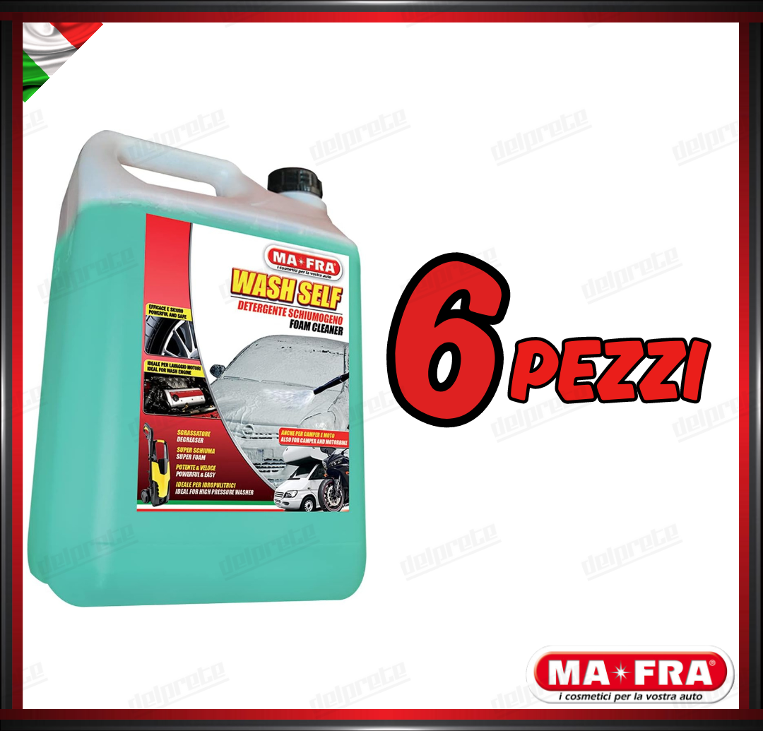 MAFRA - WASH SELF DETERGENTE SCHIUMOGENO 5000 ML PER LANCIA IDROPULITRICE