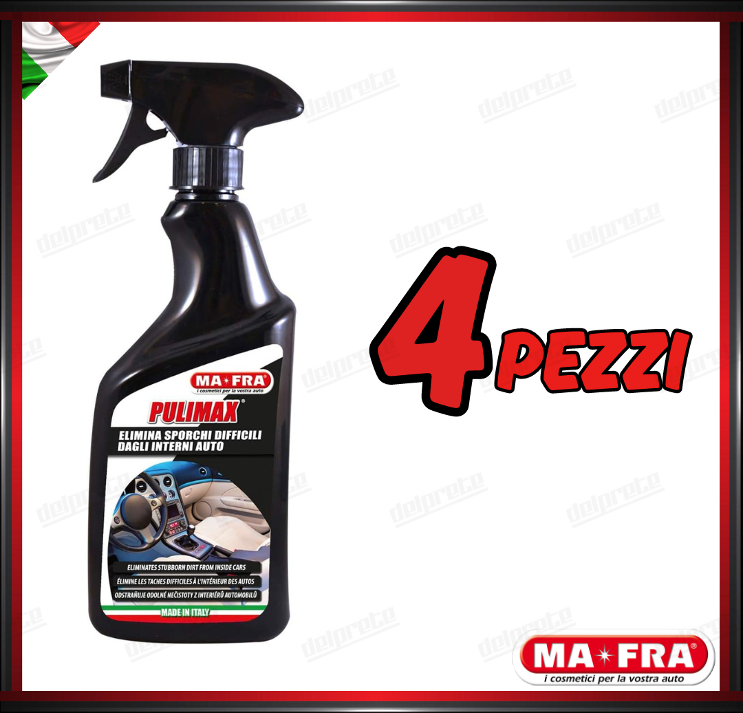 MAFRA - PULIMAX DETERGENTE INTERNI PULITORE UNIVERSALE TESSUTI PLASTICHE PELLE 500ML