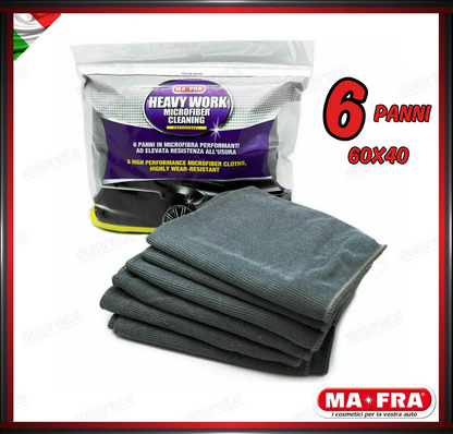 MAFRA - PANNO IN MICROFIBRA PROFESSIONALE HEAVY WORK 60X40 AUTO MOTO BARCA