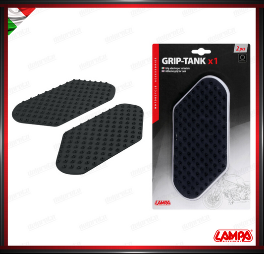 GRIP TANK 1 COPPIA PROTEZIONI ADESIVE LATERALI PER SERBATORIO NERO ANTISCIVOLO PER GAMBE LAMPA ANTIGRAFFIO