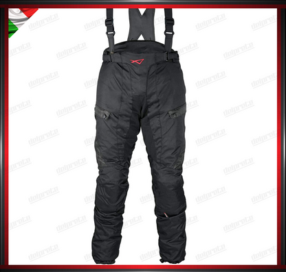 PANTALONI IN TESSUTO UOMO NERO 3 STRATI CORDURA IMPERMEABILE TERMICO SFODERABILE