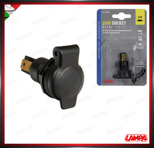 PRESA DI CORRENTE DIN LAMPA MONTAGGIO AD INCASSO ACCENDISIGARI 12/24V