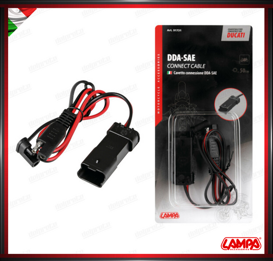 LAMPA CAVETTO DI CONNESSIONE PRESA DDA - SEA - 60CM DUCATICARICATORE E MANTENITORE DI CARICA