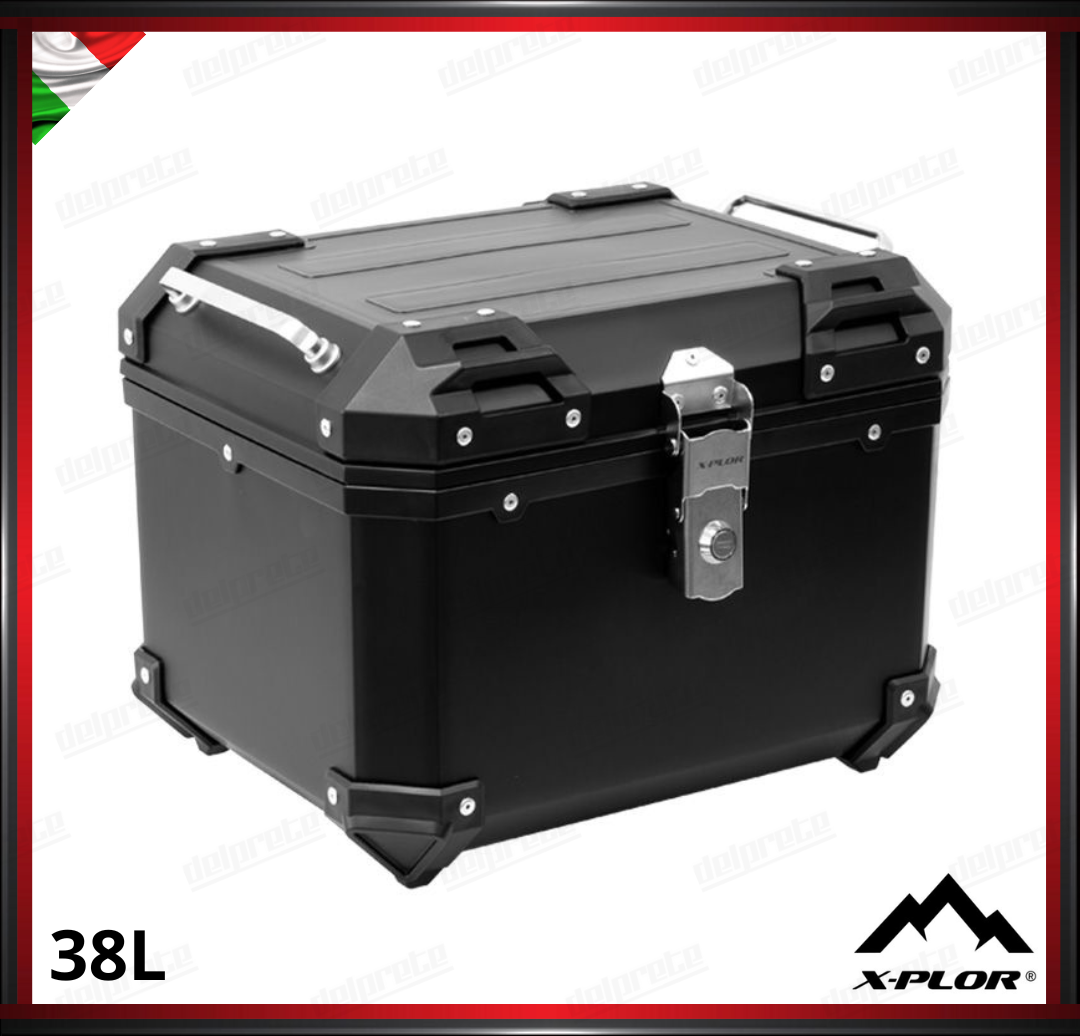 X-PLOR - TOP CASE 38 LITRI NERO IN PLASTICA ABS CON PIASTRA