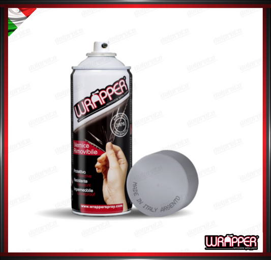 WRAPPER BOMBOLETTA PELLICOLA SPRAY REMOVIBILE 400 ML ARGENTO