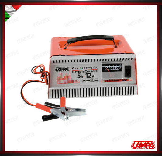 PRO-CHARGER CARICATORE PER BATTERIE CARICABATTERIE LAMPA 12V -5A AUTO MOTO CAMPER