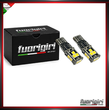 COPPIA T-10 LED SUPER CANBUS REALE 100% NO ERROR PLUG/PLAY NESSUNA MODIFICA