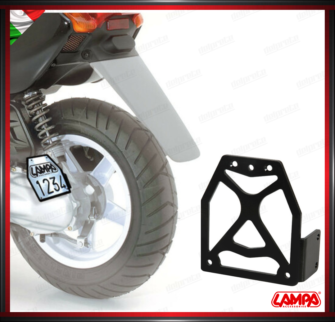 NAXON PORTATARGA LAMPA LATERALE PER CICLOMOTORI SCOOTER UNIVERSALE SUL CARTER 60 GRAMMI