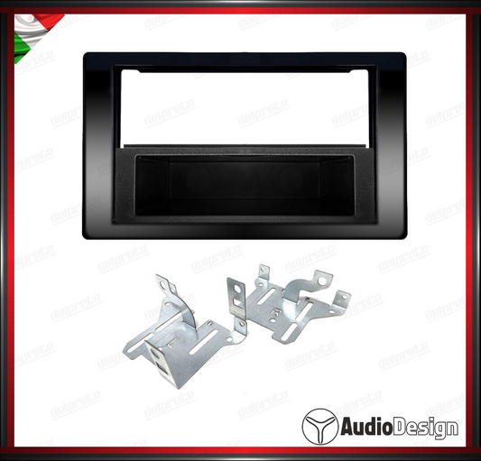 MASCHERINA ISO/2DIN KIT MONTAGGIO AUTORADIO TOYOTA AYGO X (AB70) 2022> NERO - AUDIODESIGN