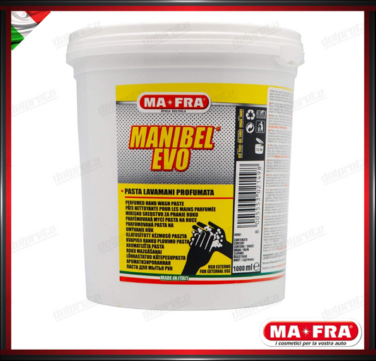 MAFRA - MANIBEL EVO 1KG PASTA LAVAMANI ALLA GLICERINA CON ABRASIVO PER MECCANICI