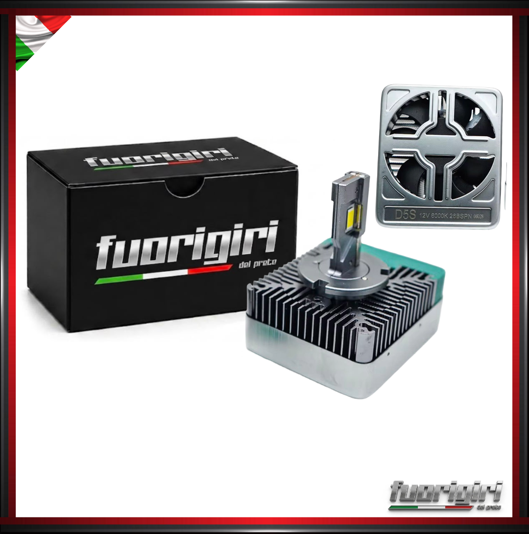 KIT LED D5S CONVERSIONE DA XENON A LED FIAT 500X 15000 LUMEN 6000K 100W NO ERROR (xenon originale)