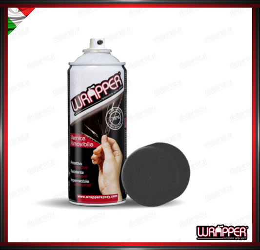 WRAPPER BOMBOLETTA PELLICOLA SPRAY REMOVIBILE 400 ML NERO METALLIZZATO