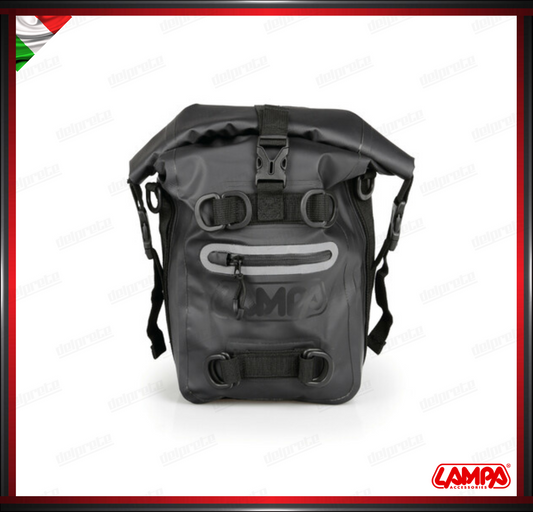 IMPERVIOUS 5 BORSA PVC IMPERMEABILE PER FISSAGGIO A TUBOLARI MOTO PARAMOTORE 5 LITRI