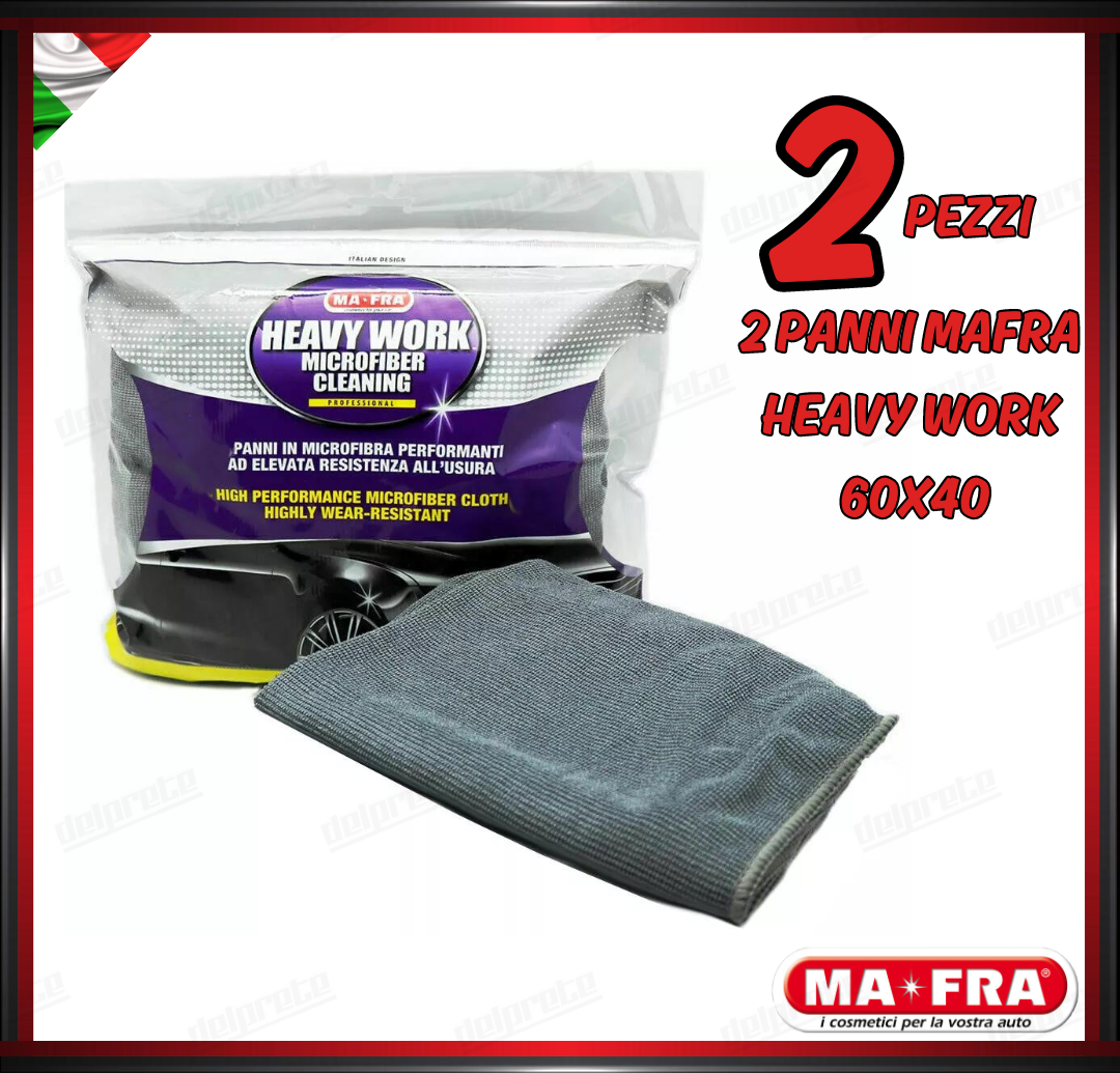 MAFRA - PANNO IN MICROFIBRA PROFESSIONALE HEAVY WORK 60X40 AUTO MOTO BARCA