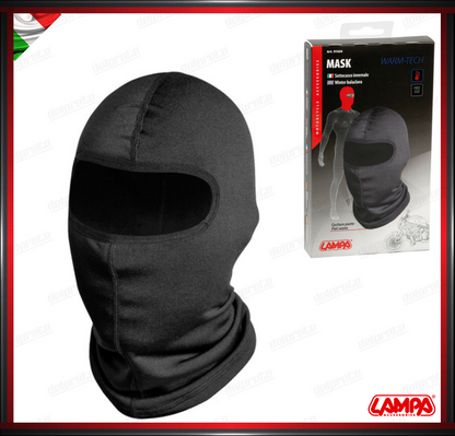 MASK-PRO SOTTOCASCO MOTO TAGLIA UNICA IN MICROFIBRA ELASTICO NERO - LAMPA