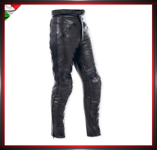 PANTALONI IN VERA PELLE PIENO FIORE UOMO SPORT TOURING TECNICO SPORTIVO