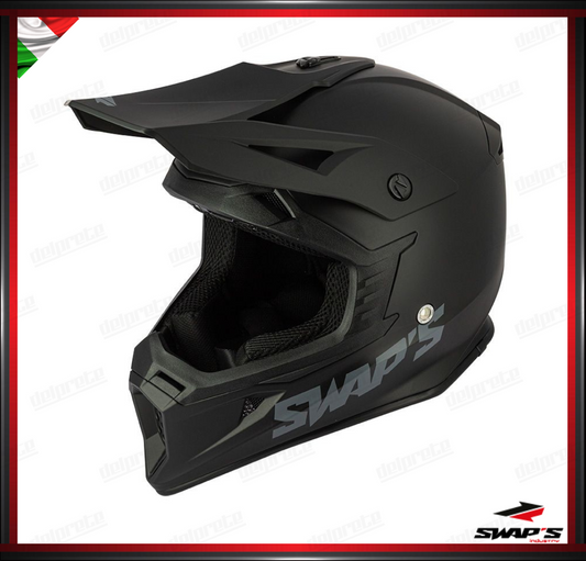 CASCO ENDURO CROSS - SWAPS S818 NERO OPACO