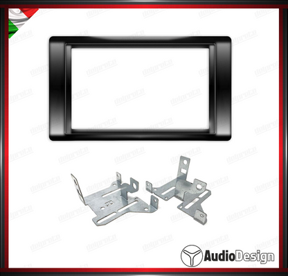 MASCHERINA 2DIN KIT MONTAGGIO AUTORADIO TOYOTA AYGO X (AB70) 2022> NERO - AUDIODESIGN