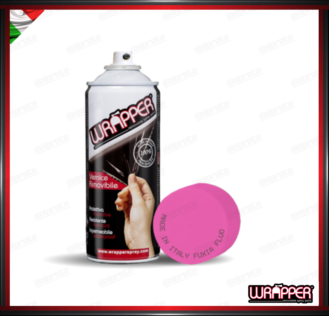 WRAPPER BOMBOLETTA PELLICOLA SPRAY REMOVIBILE 400 ML FUXIA FLUO