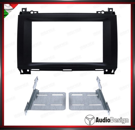 MASCHERINA 2DIN KIT MONTAGGIO AUTORADIO MERCEDES VITO 2015> / SPRINTER 2015> - AUDIODESIGN