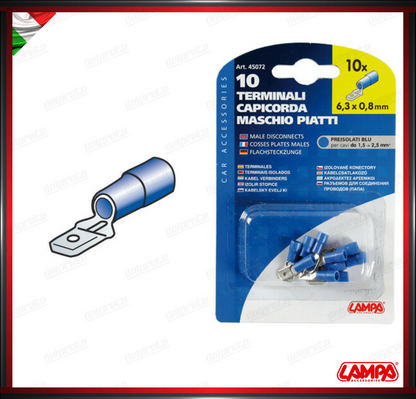 KIT 10 CAPICORDA FASTOM PIATTI MASCHI LAMPA - BLU