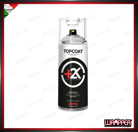 TOPCOAT+2K SPRAY TRASPARENTE OPACO WRAPPER BICOMPONENTE NON REMOVIBILE 400 ML