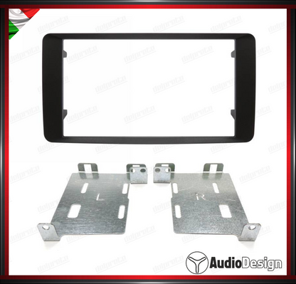 MASCHERINA ISO/2DIN KIT MONTAGGIO AUTORADIO MITSUBISHI ASK 2012> NERO OPACO - AUDIODESIGN