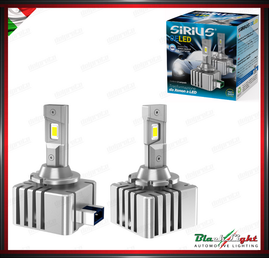 KIT LED D8S SIRIUS 12V 6000K 9000 LUMEN PLUG-IN DA XENON A LED -SERIE OELED XL D8 HLG