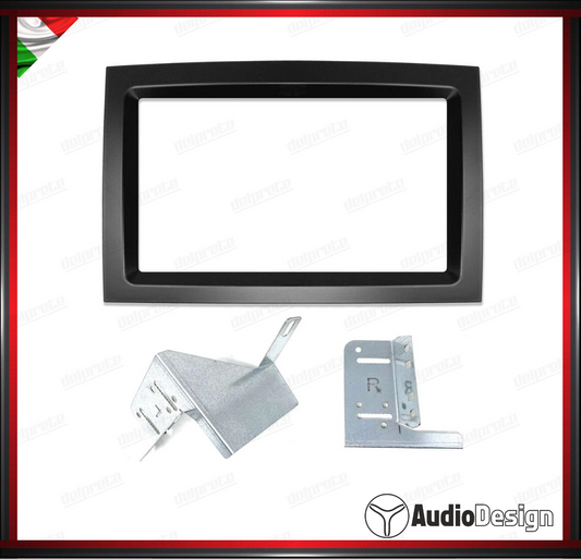 MASCHERINA 2DIN KIT MONTAGGIO AUTORADIO KIA SPORTAGE  16> NERO LUCIDO - AUDIODESIGN