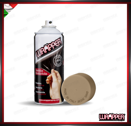 WRAPPER BOMBOLETTA PELLICOLA SPRAY REMOVIBILE 400 ML BEIGE SABBIA