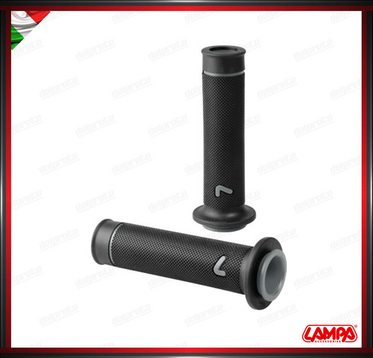 SPORT GRIP MANOPOLE MOTO NERO GRIGIO SCOOTER UNIVERSALI LAMPA TERMOPLASTICA TEXTURE