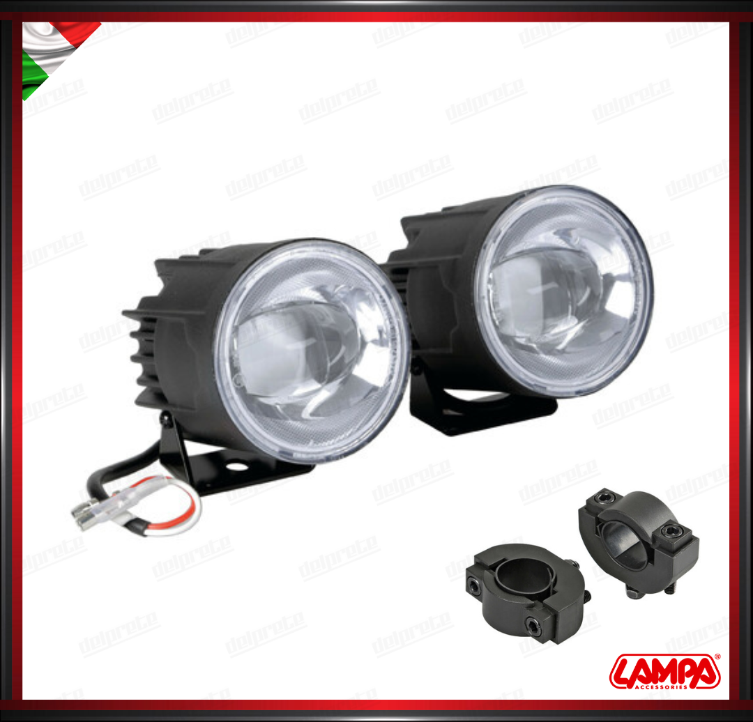 FOG BUSTERS LAMPA COPPIA FARETTI AUSILIARI UNIVERSALI SUPPLEMENTARI 12V CON STAFFE