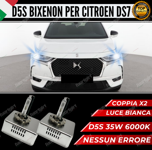 KIT 2 LAMPADE D5S CITROEN DS7 XENON BIXENON 35W 6000K BIANCO NO ERRORE CANBUS (xenon originale)