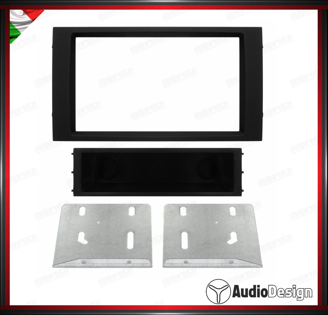 MASCHERINA ISO/2DIN KIT MONTAGGIO AUTORADIO SEAT LEON 3 2012>2019 NERO - AUDIODESIGN