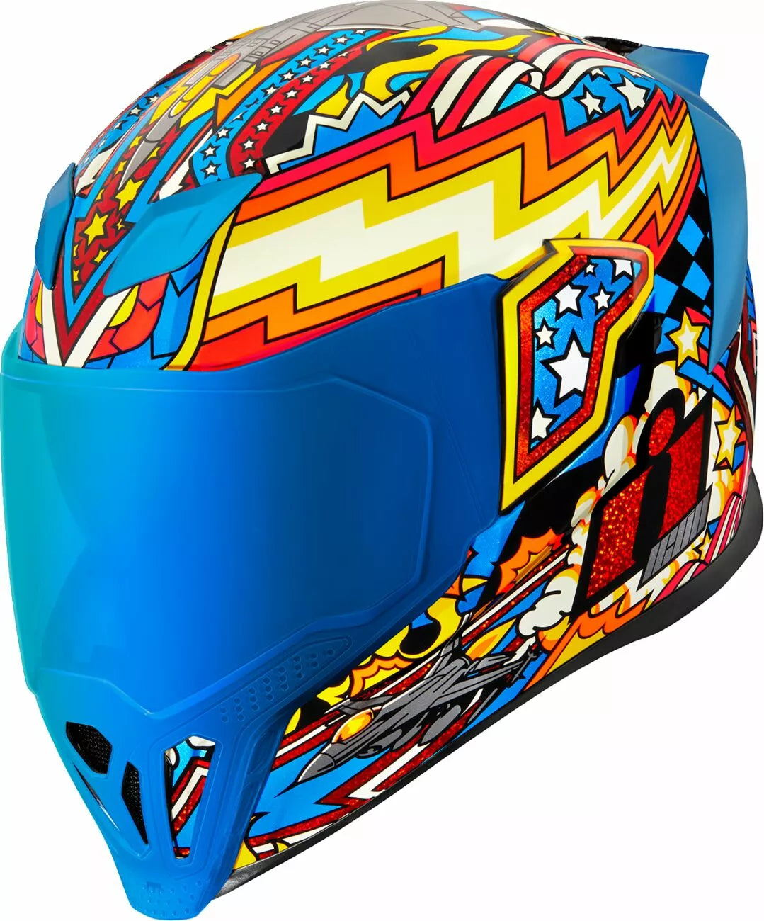 CASCO INTEGRALE - ICON AIRFLITE FLYBOY - OMOLOGATO ECE 2206 AVIATORE