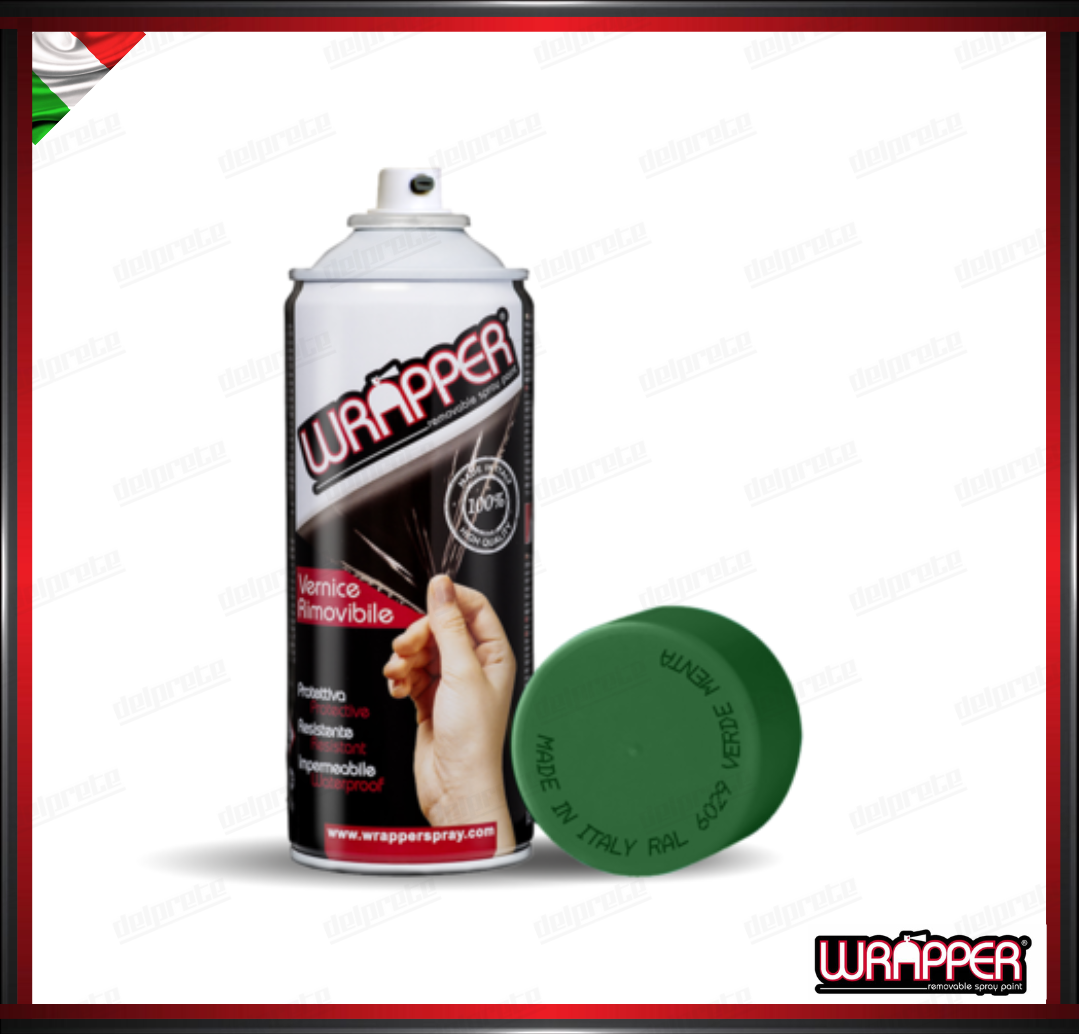 WRAPPER BOMBOLETTA PELLICOLA SPRAY REMOVIBILE 400 ML VERDE MENTA RAL 6029