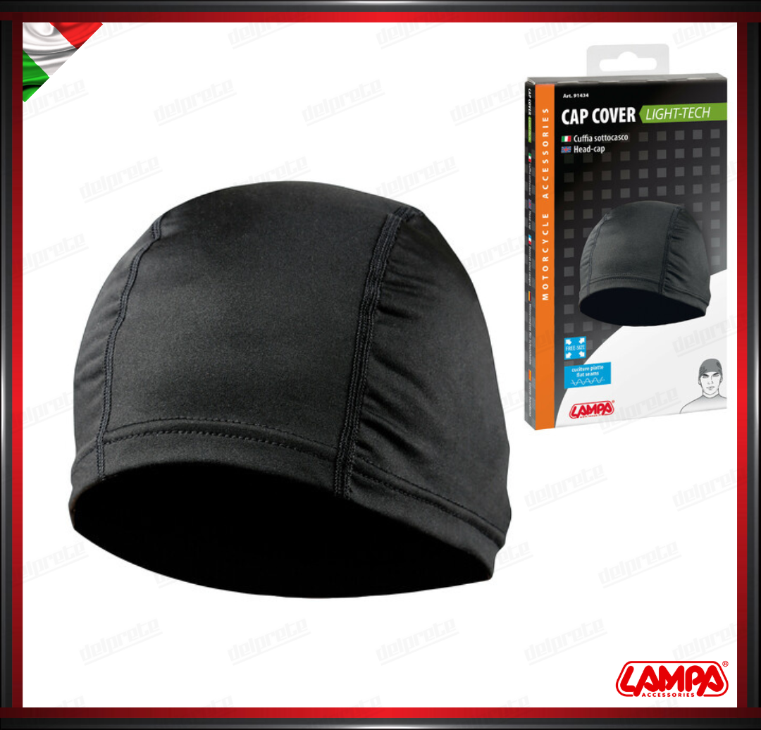 CAP COVER LIGHT TECH CUFFIA SOTTOCASCO IN NYLON ELASTICO NERO - LAMPA