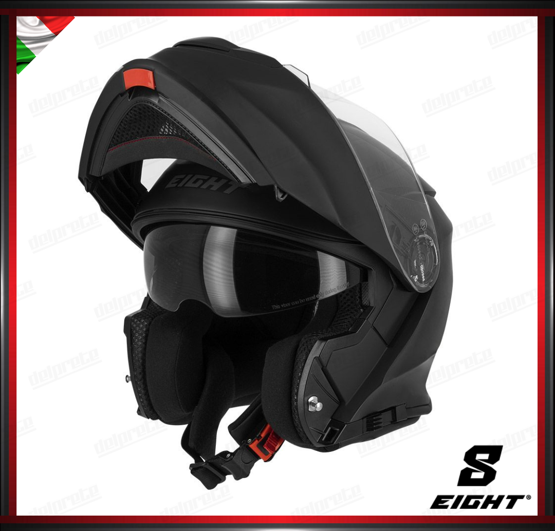 CASCO MODULARE - EIGHT DUAL FACE S550 NERO OPACO + PINLOCK